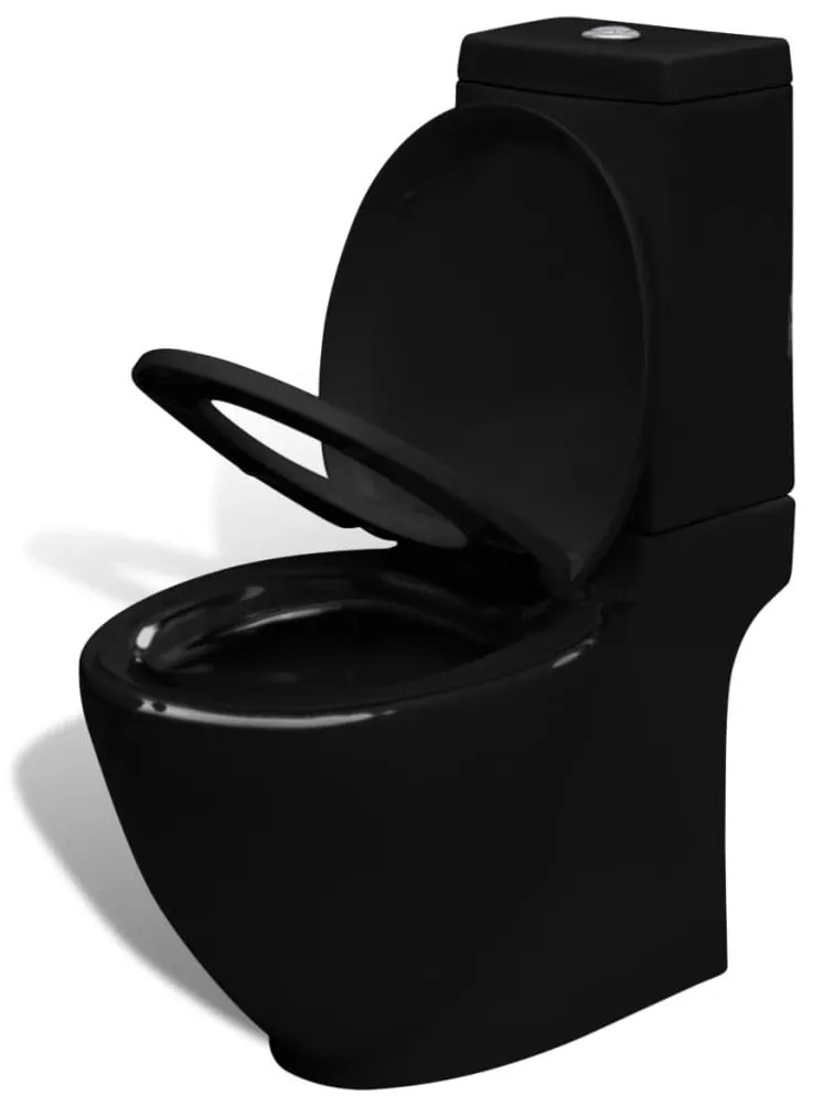 Conjunto com sanita e bidé cerâmica preto