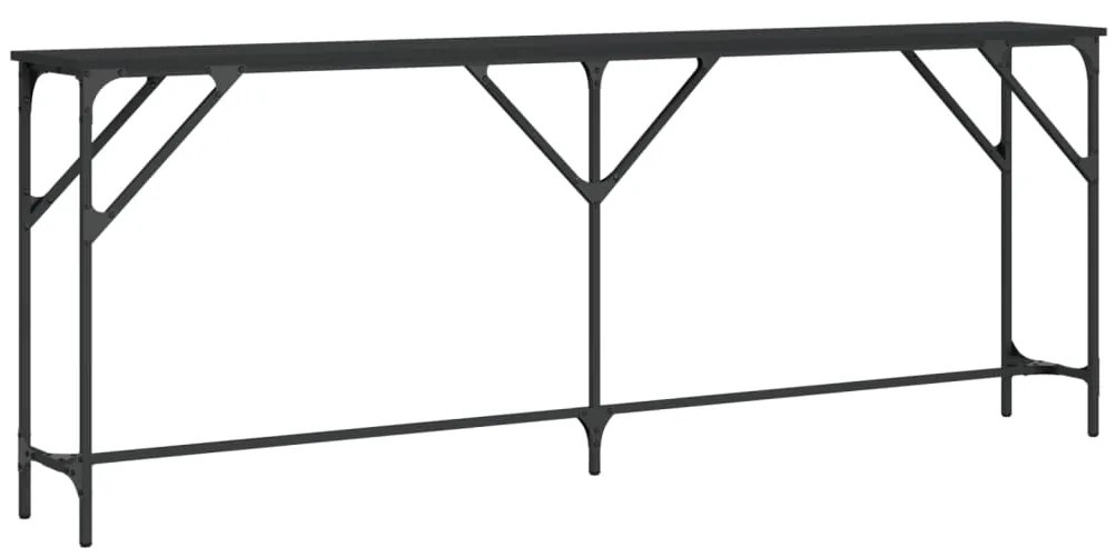 Mesa consola 200x29x75 cm derivados de madeira preto