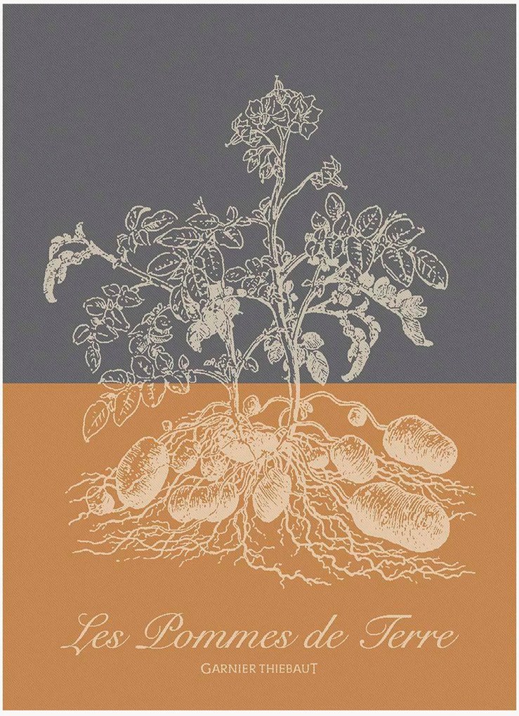 Panos de cozinha jacquard Pommes De Terre Ocre, conjunto de 4