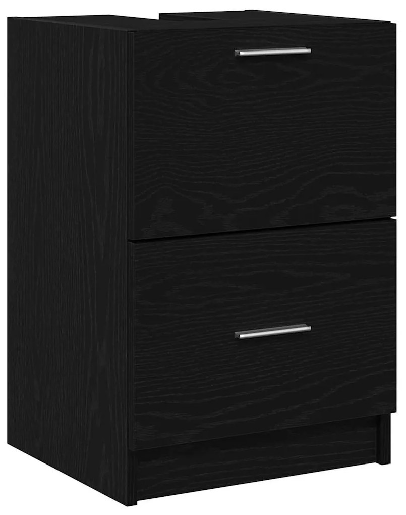 Gabinete de Pia Preto 40x37x59 cm Madeira Engenheirada