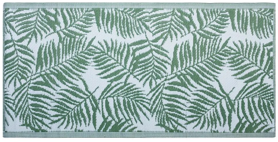 Tapete de exterior verde escuro 90 x 150 cm KOTA Beliani