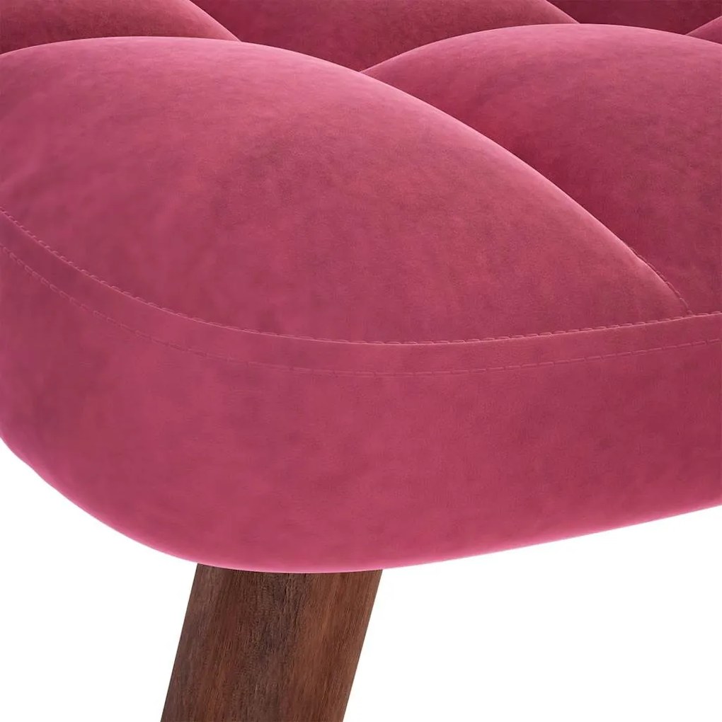 Cadeira de baloiço com banco veludo vermelho tinto