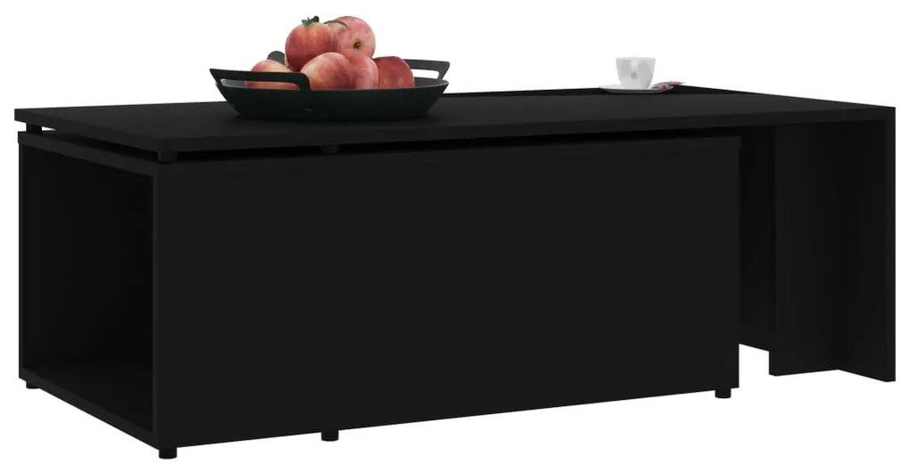 Mesa de centro 150x50x35 cm derivados de madeira preto