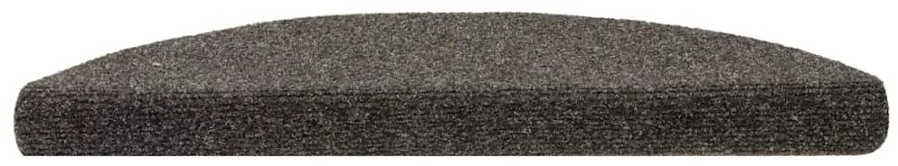 Tapetes escada autoadesivos 5 pcs 56x17x3 cm antracite