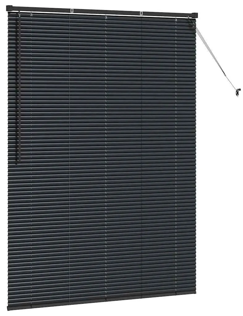 Persiana de Janela com cortinas Outros Manual Preto 135 x 175 cm Alumí