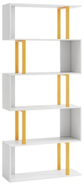 Estante geométrica de 5/6 níveis com estrutura de metal e kits antitombamento - 6 níveis