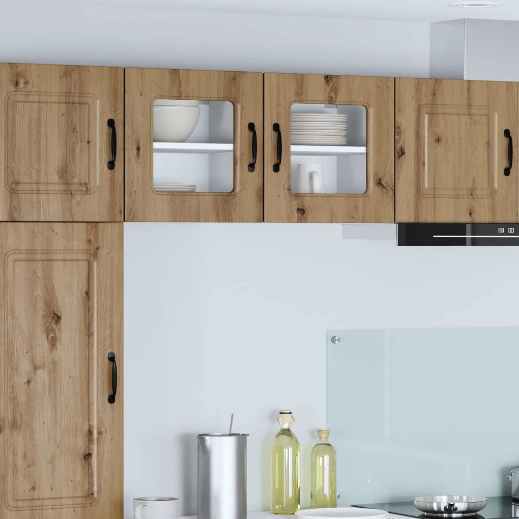 vidaXL Armário de Cozinha Kalmar 2 pcs Carvalho Artesanal