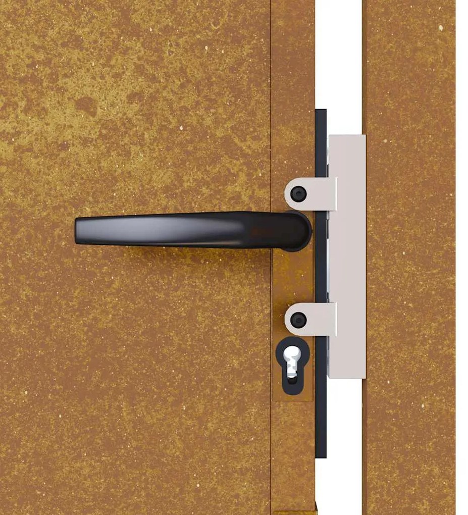 Portão de jardim 105x180 cm aço corten