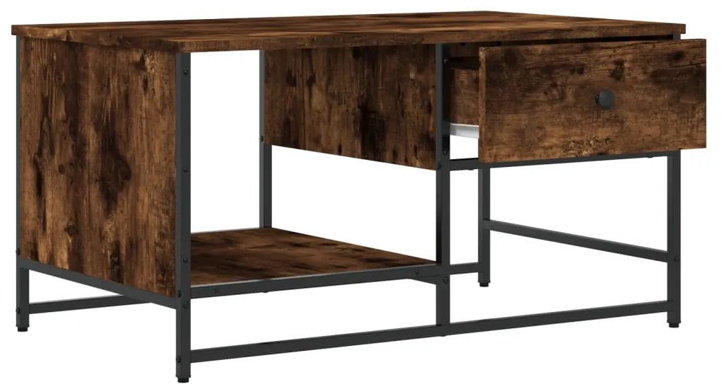 Mesa de centro 85,5x51x45 cm derivados madeira carvalho fumado