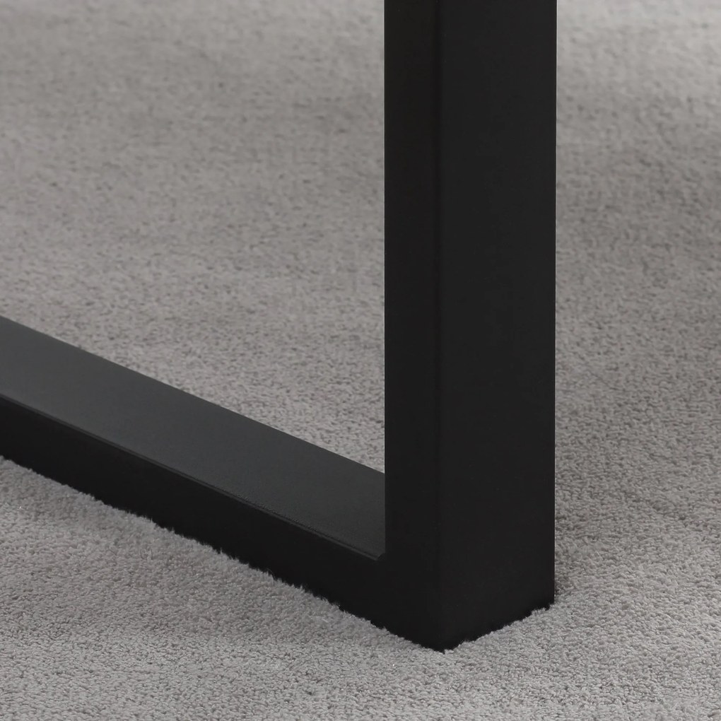 HOMCOM Mesa de Centro Retangular Mesa de Centro Estilo Industrial com Bancada de Madeira e Estrutura de Aço para Escritório Estúdio 100x60x50cm Madeira e Preto