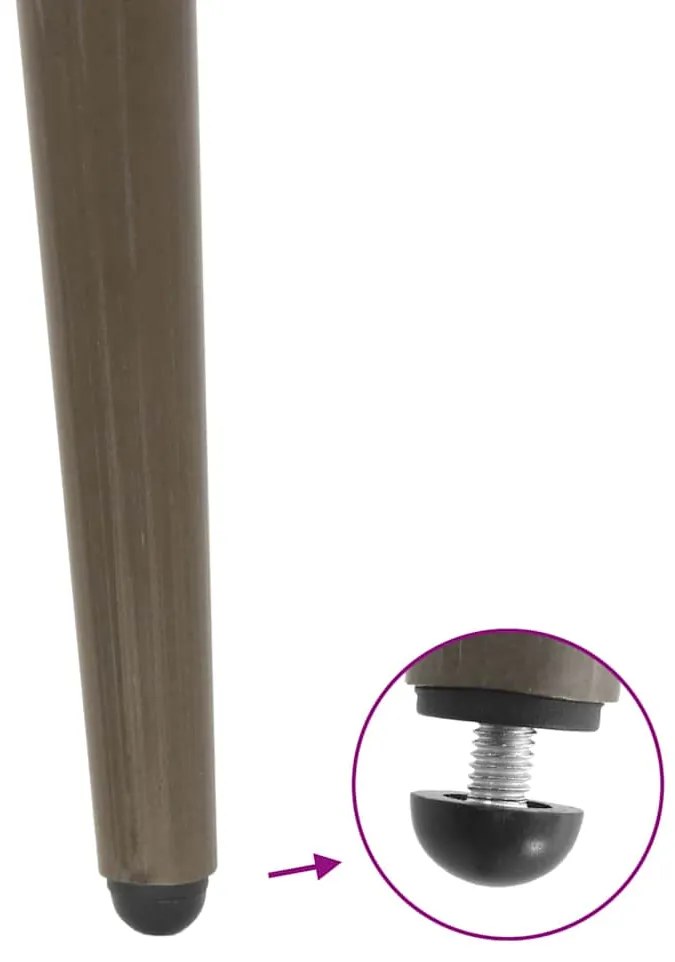 Pés de mesa de console formato cônico 4 peças aço natural 72-73 cm aço