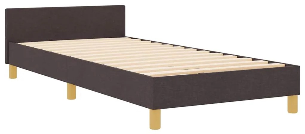 Cama vidaXL Marrom Escuro 90x200 cm em Tecido