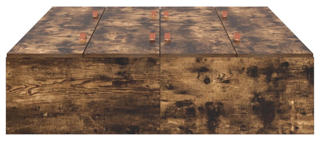Cama com Armazenamento vidaXL em Carvalho Fumado 120x190 cm