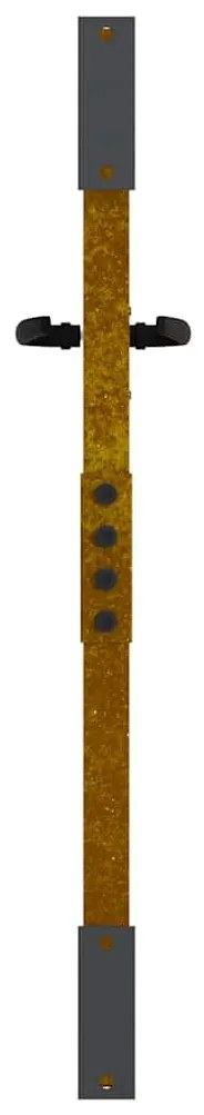 Portão de jardim 85x75 cm aço corten design bambu
