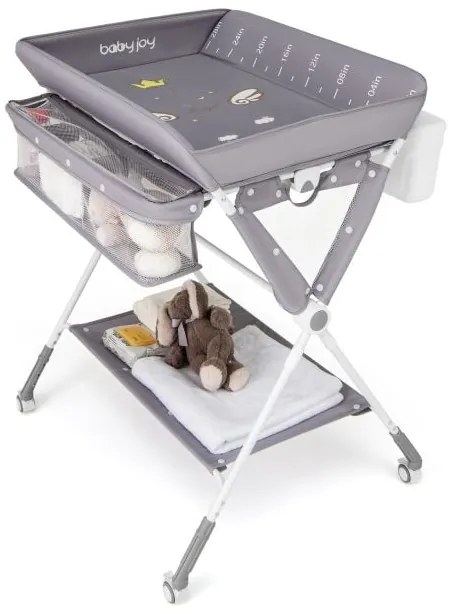 Trocador portátil para bebês com altura ajustável em 3 níveis - bege