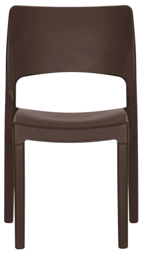 Cadeiras de jardim 2 pcs polipropileno cor moca