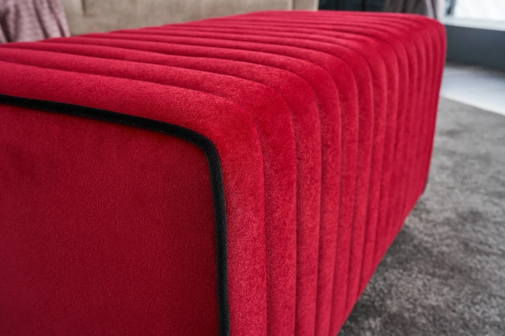 Pouffe Mabel – Vermelho – 80 cm x 40 cm x 40 cm