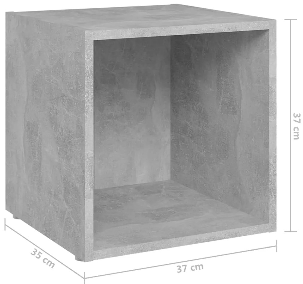 6 pcs conjunto de móveis de TV derivados madeira cinza cimento