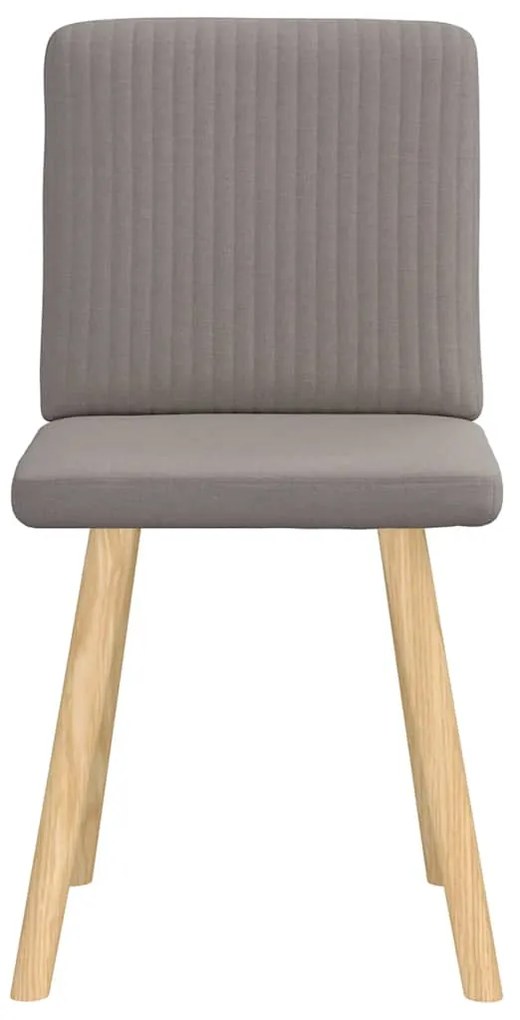 Cadeiras de jantar 2 pcs tecido cinzento-acastanhado