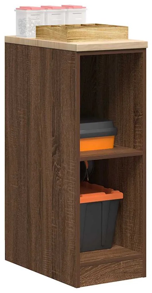 vidaXL Armário de arrumação de garagem carvalho castanho 30x51x85 cm
