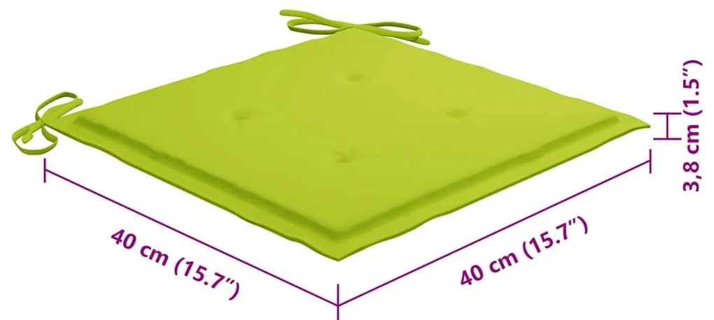 Cadeiras de exterior dobráveis 8pcs c/ almofadões acácia maciça