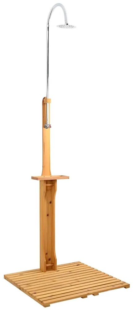 vidaXL Chuveiro de jardim em madeira