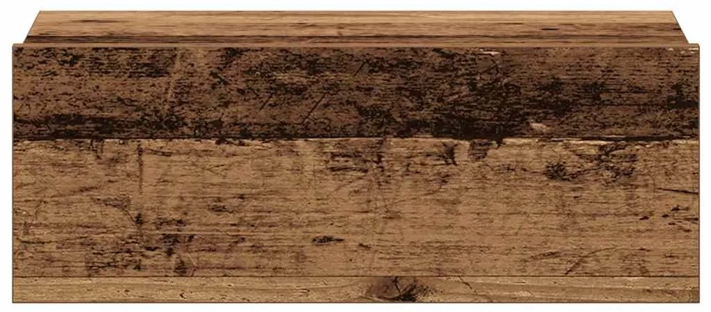 Mesa cabeceira suspensa madeira velha 40x32x15 cm contraplacado