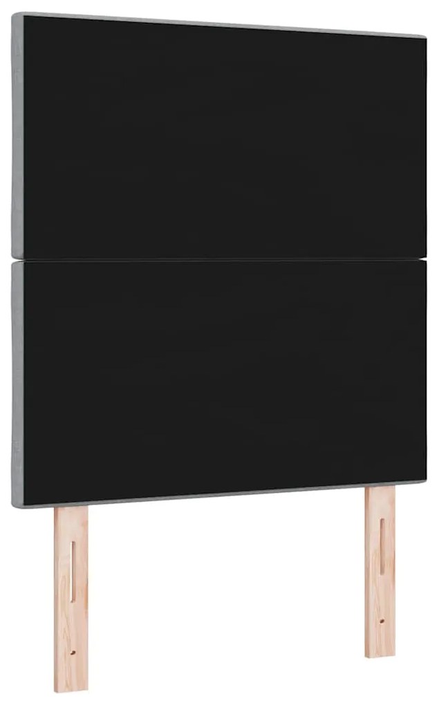 Cabeceira LED vidaXL Design de Blocos de Diamante Cinzento Claro 80 cm
