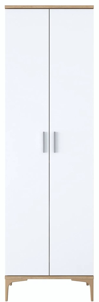 Hall Stand EA116 – Walnut White – 60x198,6x37,5 cm