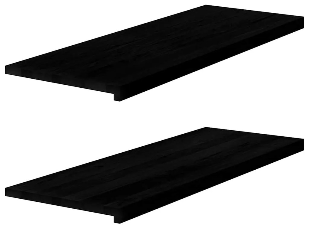 vidaXL Soleiras da janela 2 pcs 110x40x2 cm carvalho castanho-escuro