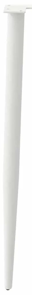 Pés de mesa de console cônicos 4 peças branco 72-73 cm aço