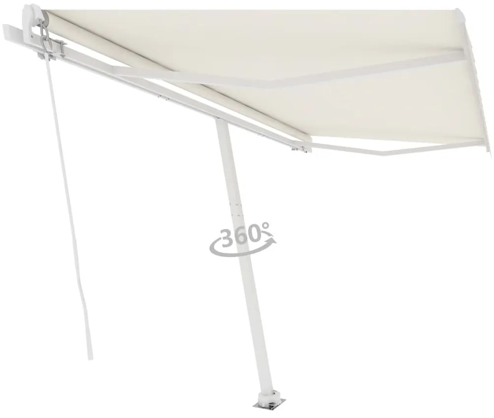 Toldo retrátil manual independente 400x300 cm cor creme
