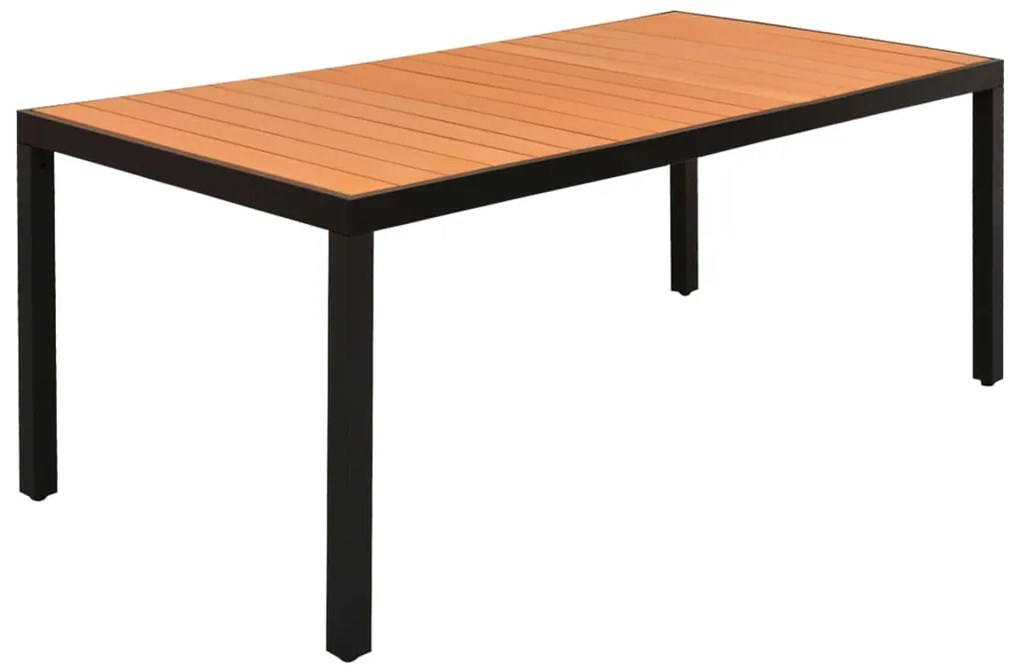 9 pcs conjunto de jantar para jardim alumínio preto