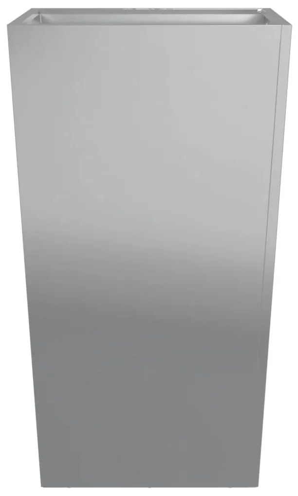 Vaso/floreira de jardim 45x45x75 cm aço galvanizado