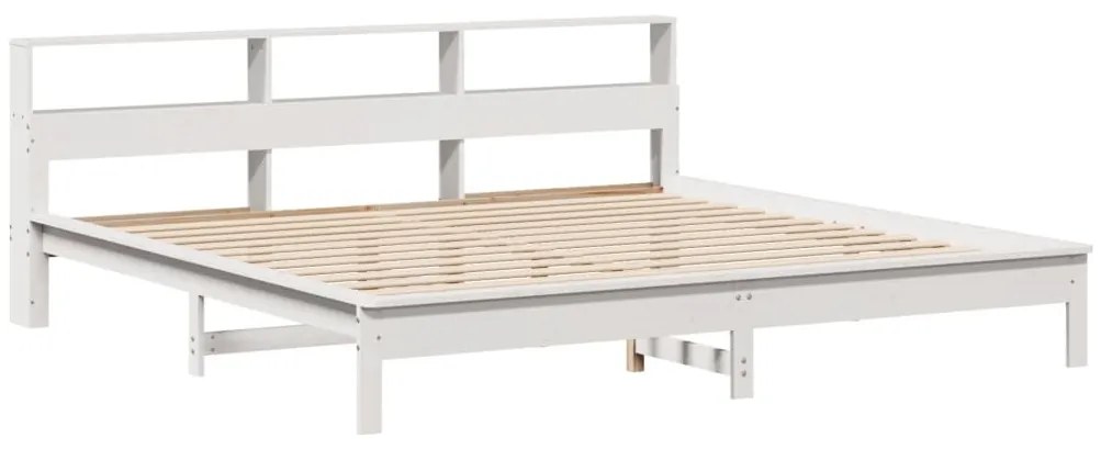 Cama sem colchão 180x200 cm madeira de pinho maciça branco
