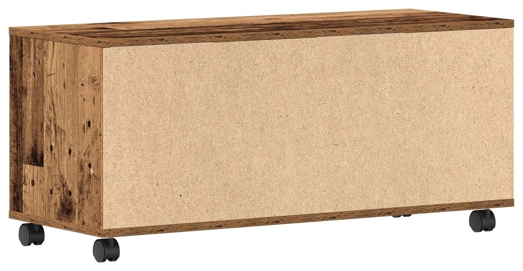 Cômoda para TV vidaXL Madeira Velha 90x35x35 cm Madeira Engenharia