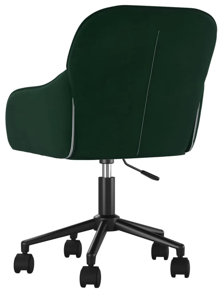 Cadeiras de jantar giratorias 2 pcs veludo verde-escuro