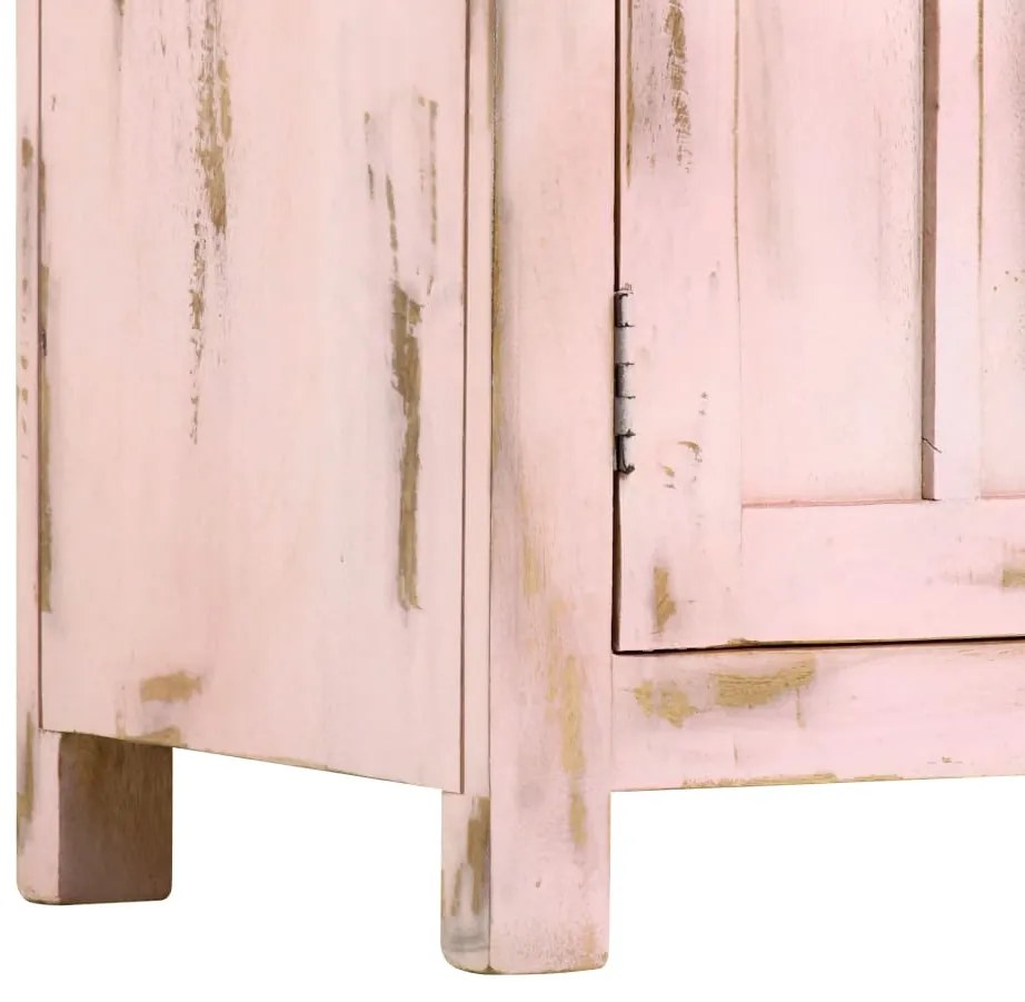 Aparador 110x35x70 cm madeira de mangueira maciça rosa-claro