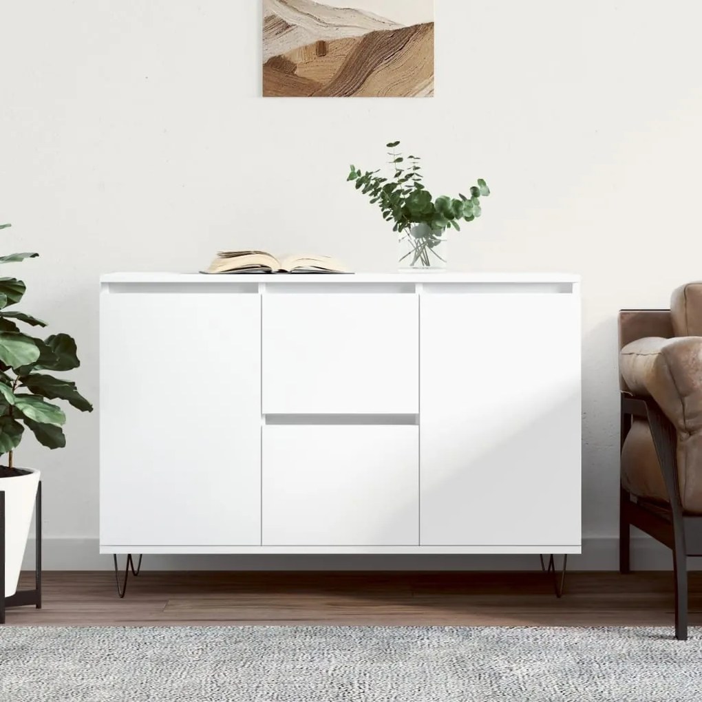 vidaXL Aparador 104x35x70 cm derivados de madeira branco