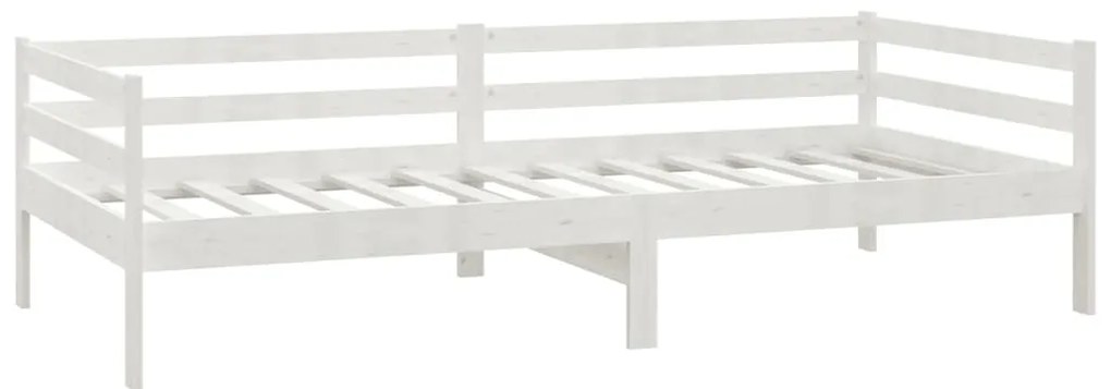 Sofá-cama com gavetas 90x200 cm pinho maciço branco