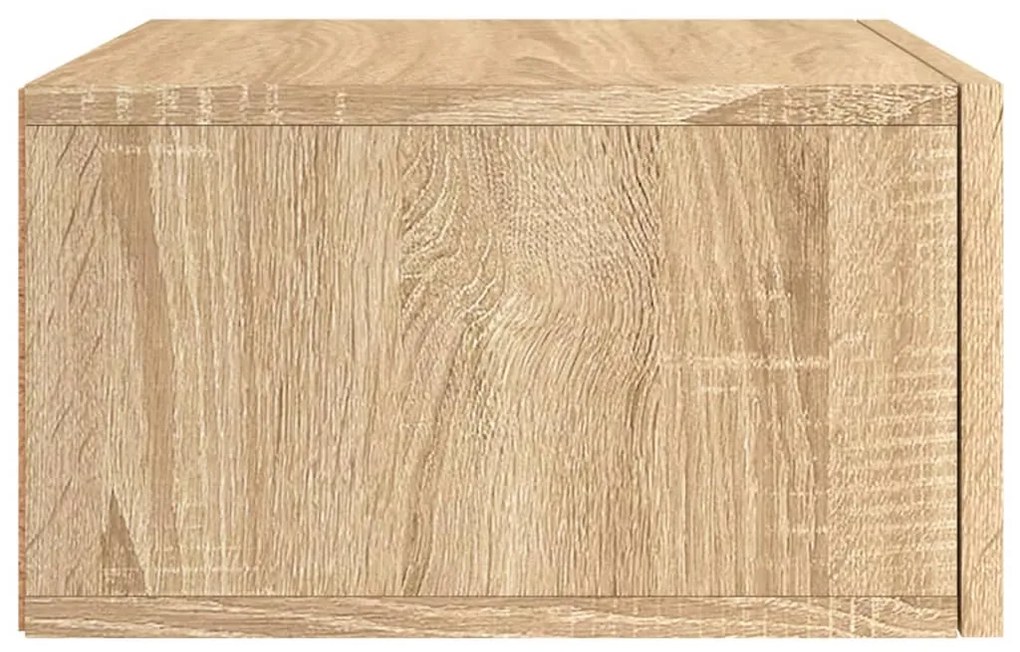 Mesas de cabeceira parede 2 pcs 35x35x20 cm cor carvalho sonoma