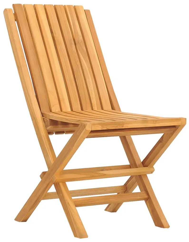 Cadeiras de jardim dobráveis 8 pcs 47x47x89 cm teca maciça