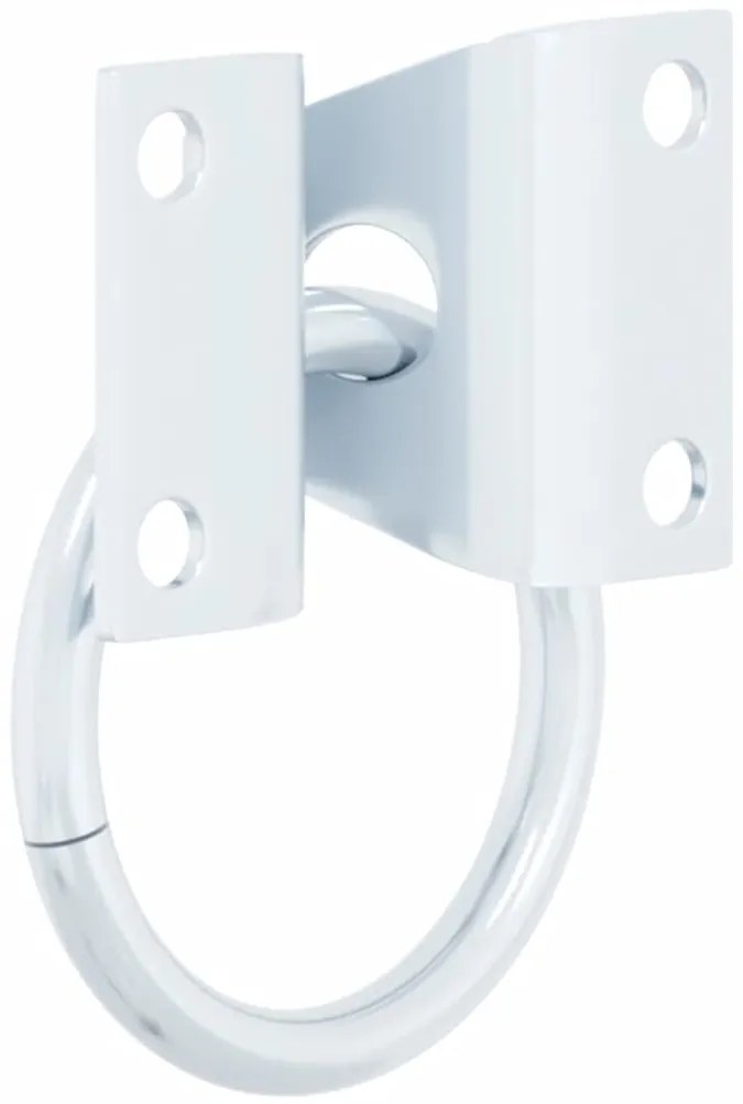 Anéis de engate com placas 3 pcs aço prateado