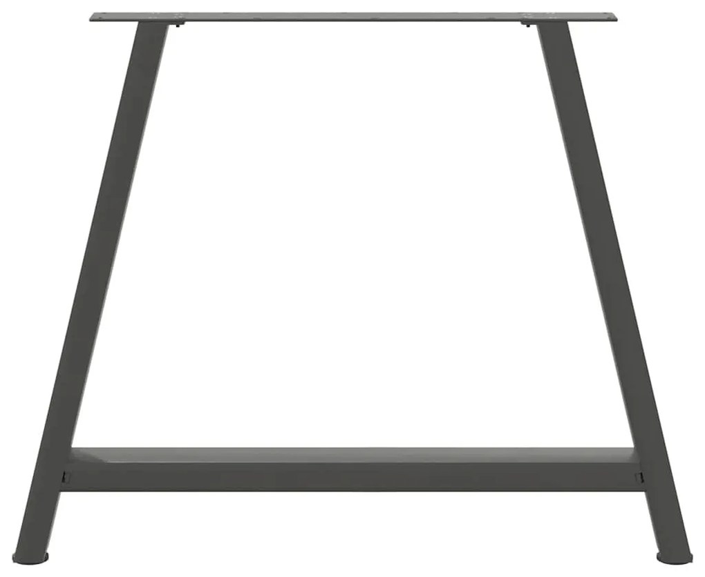 Pés para mesa de jantar em formato A, 2 peças, antracite, 100x(72-73)