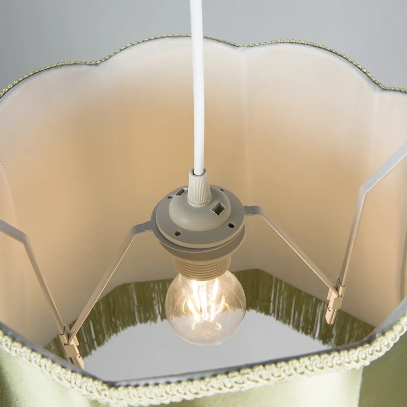 Conjunto de 4 Candeeiros Pendentes Retro Verde 45 cm - Granny