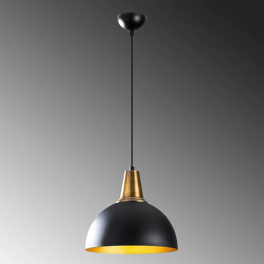 Candeeiro de Teto Berceste – Preto – 30 x 30 cm