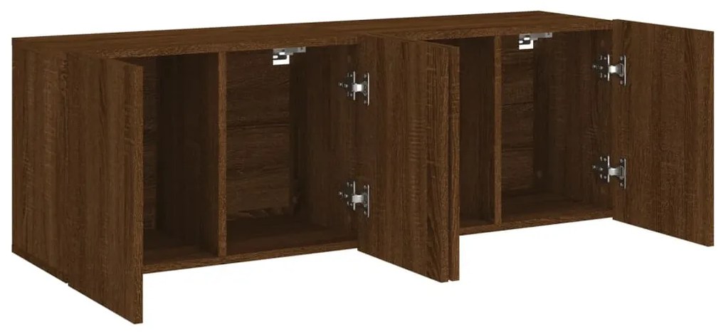 Móveis de parede para TV 2 pcs 60x30x41 cm carvalho castanho
