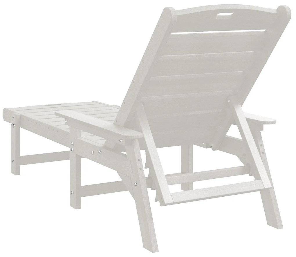 Espreguiçadeiras 2 pcs Branca 162x53x98.5 cm HDPE, vidaXL Espreguiçade
