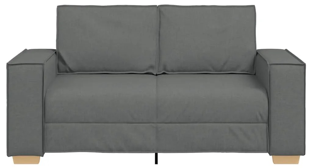 Sofá de 2 lugares cinza escuro 120 cm tecido