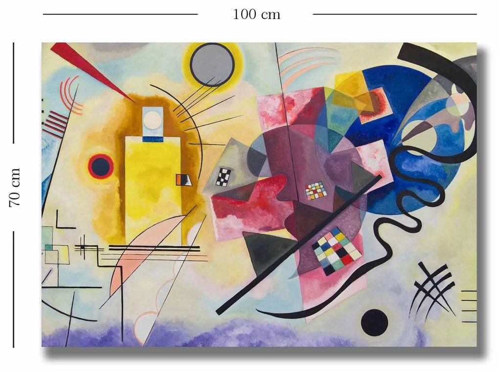 Pintura Decorativa em Tela 70100KANDINSKY028 – Multicolor – 70 x 100 c